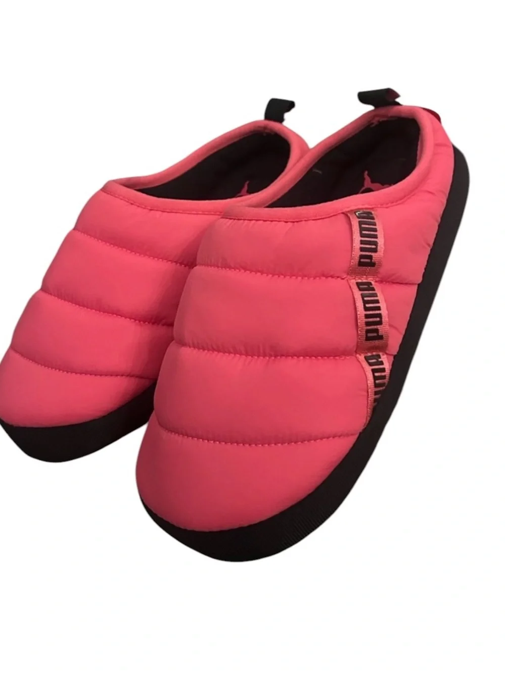 NWT Unisex Puma Scuff Junior + Slipper Size 6C Color Sunset Pink Puma Black